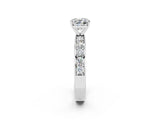 White gold Cushion Cut Cut Channel Set Diamond Engagement Ring with Four-Prong Setting_2