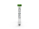 White gold Cushion Cut Cut Channel Set Diamond Engagement Ring with Four-Prong Setting_2