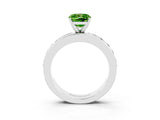 White gold Cushion Cut Cut Channel Set Diamond Engagement Ring with Four-Prong Setting_3