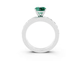 White gold Cushion Cut Cut Channel Set Diamond Engagement Ring with Four-Prong Setting_3