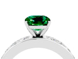 White gold Cushion Cut Cut Channel Set Diamond Engagement Ring with Four-Prong Setting_4