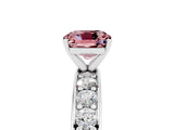 White gold Cushion Cut Cut Channel Set Diamond Engagement Ring with Four-Prong Setting_5