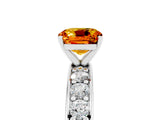 White gold Cushion Cut Cut Channel Set Diamond Engagement Ring with Four-Prong Setting_5