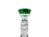 White gold Cushion Cut Cut Channel Set Diamond Engagement Ring with Four-Prong Setting_5