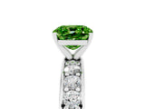 White gold Cushion Cut Cut Channel Set Diamond Engagement Ring with Four-Prong Setting_5