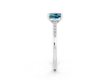 White gold Cushion Cut Cut Channel Set Solitaire Engagement Ring with Four-Prong Setting_2