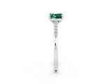 White gold Cushion Cut Cut Channel Set Solitaire Engagement Ring with Four-Prong Setting_2