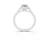 White gold Cushion Cut Cut Channel Set Solitaire Engagement Ring with Four-Prong Setting_3