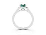 White gold Cushion Cut Cut Channel Set Solitaire Engagement Ring with Four-Prong Setting_3