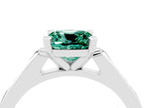 White gold Cushion Cut Cut Channel Set Solitaire Engagement Ring with Four-Prong Setting_4