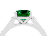 White gold Cushion Cut Cut Channel Set Solitaire Engagement Ring with Four-Prong Setting_4