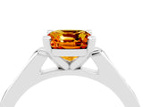 White gold Cushion Cut Cut Channel Set Solitaire Engagement Ring with Four-Prong Setting_4