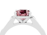 White gold Cushion Cut Cut Channel Set Solitaire Engagement Ring with Four-Prong Setting_4