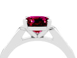 White gold Cushion Cut Cut Channel Set Solitaire Engagement Ring with Four-Prong Setting_4