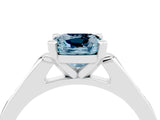 White gold Cushion Cut Cut Channel Set Solitaire Engagement Ring with Four-Prong Setting_4