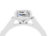 White gold Cushion Cut Cut Channel Set Solitaire Engagement Ring with Four-Prong Setting_4