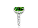 White gold Cushion Cut Cut Channel Set Solitaire Engagement Ring with Four-Prong Setting_5
