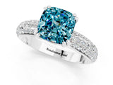 White gold Cushion Cut Cut Diamond Milgrain Marquise Band with Prong Setting_1