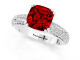 White gold Cushion Cut Cut Diamond Milgrain Marquise Band with Prong Setting_1