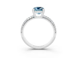 White gold Cushion Cut Cut Diamond Milgrain Marquise Band with Prong Setting_3