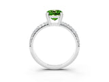 White gold Cushion Cut Cut Diamond Milgrain Marquise Band with Prong Setting_3