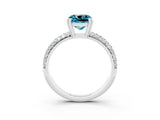 White gold Cushion Cut Cut Diamond Milgrain Marquise Band with Prong Setting_3