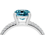 White gold Cushion Cut Cut Diamond Milgrain Marquise Band with Prong Setting_4