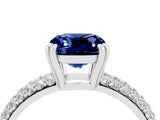 White gold Cushion Cut Cut Diamond Milgrain Marquise Band with Prong Setting_4