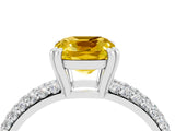 White gold Cushion Cut Cut Diamond Milgrain Marquise Band with Prong Setting_4