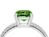 White gold Cushion Cut Cut Diamond Milgrain Marquise Band with Prong Setting_4