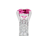 White gold Cushion Cut Cut Diamond Milgrain Marquise Band with Prong Setting_5