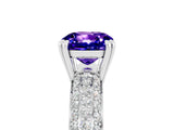 White gold Cushion Cut Cut Diamond Milgrain Marquise Band with Prong Setting_5