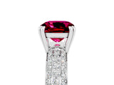 White gold Cushion Cut Cut Diamond Milgrain Marquise Band with Prong Setting_5