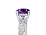 White gold Cushion Cut Cut Diamond Milgrain Marquise Band with Prong Setting_5