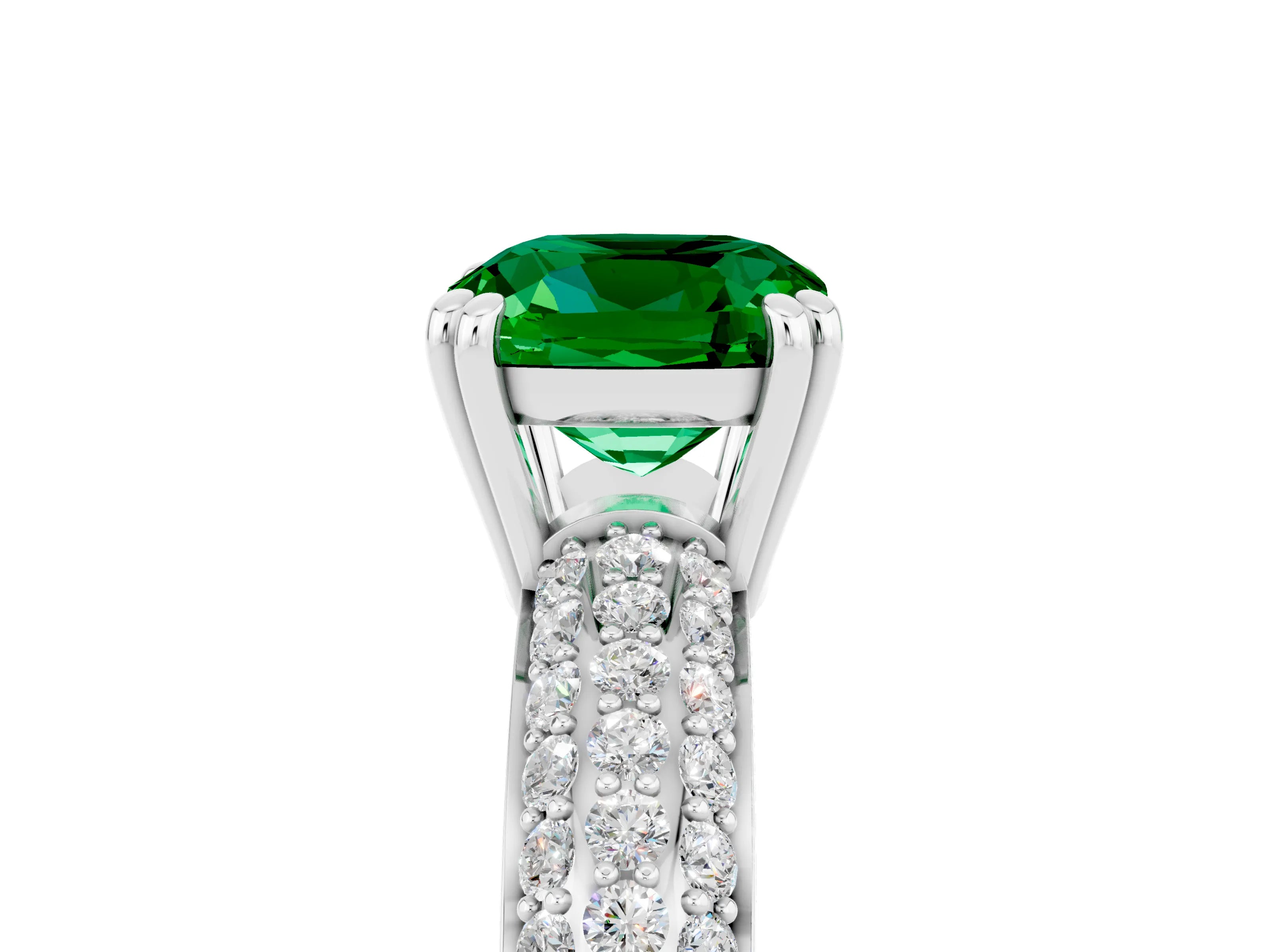 White gold Cushion Cut Cut Diamond Milgrain Marquise Band with Prong Setting_5