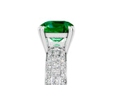 White gold Cushion Cut Cut Diamond Milgrain Marquise Band with Prong Setting_5