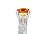 White gold Cushion Cut Cut Diamond Milgrain Marquise Band with Prong Setting_5