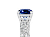 White gold Cushion Cut Cut Diamond Milgrain Marquise Band with Prong Setting_5