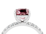 White gold Cushion Cut Cut Diamond Pavé Band with Four-Prong Setting_4