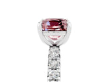 White gold Cushion Cut Cut Diamond Pavé Band with Four-Prong Setting_5