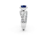 White gold Cushion Cut Cut Halo Split Shank Prong Setting Ring_14