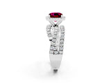White gold Cushion Cut Cut Halo Split Shank Prong Setting Ring_14