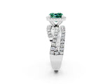 White gold Cushion Cut Cut Halo Split Shank Prong Setting Ring_14
