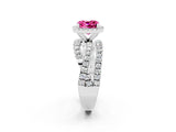 White gold Cushion Cut Cut Halo Split Shank Prong Setting Ring_14
