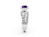 White gold Cushion Cut Cut Halo Split Shank Prong Setting Ring_14