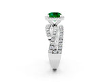 White gold Cushion Cut Cut Halo Split Shank Prong Setting Ring_14