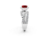 White gold Cushion Cut Cut Halo Split Shank Prong Setting Ring_14