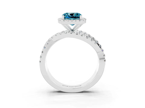 White gold Cushion Cut Cut Halo Split Shank Prong Setting Ring_15