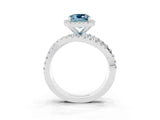 White gold Cushion Cut Cut Halo Split Shank Prong Setting Ring_15