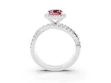 White gold Cushion Cut Cut Halo Split Shank Prong Setting Ring_15